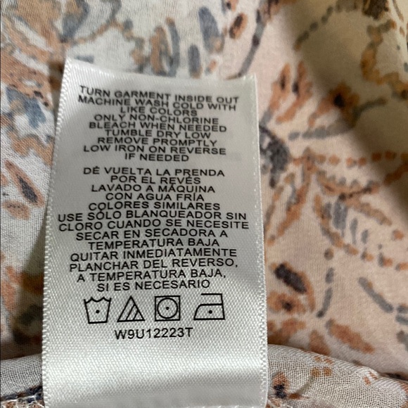 Wallflower Peach blue floral ruffle Sleeve Sheer Kimono EUC Large Boho Layering - Picture 9 of 10